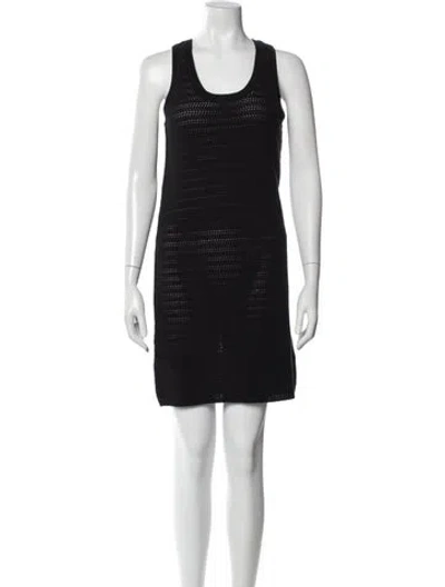 Pre-owned Anine Bing Scoop Neck Mini Dress W/ Tags In Black