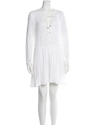 Pre-owned Anine Bing Scoop Neck Mini Dress In White