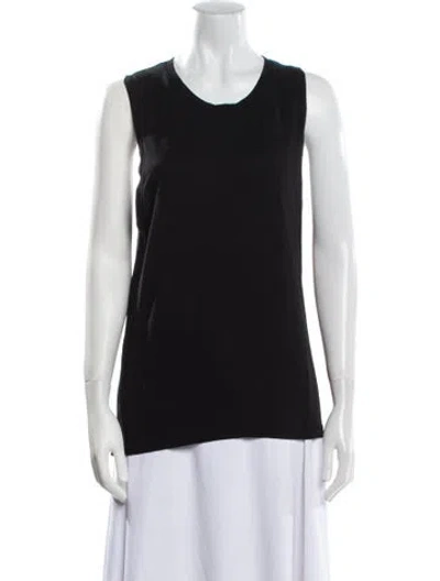 Pre-owned Anine Bing Scoop Neck Sleeveless Top In Black