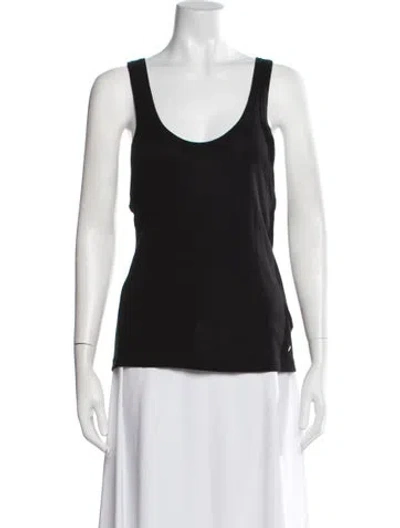 Pre-owned Anine Bing Scoop Neck Sleeveless Top In Black