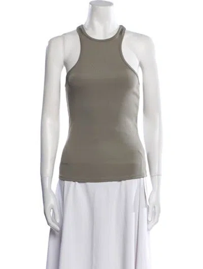 Pre-owned Anine Bing Scoop Neck Sleeveless Top In Neutral