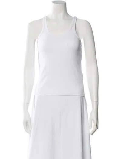 Pre-owned Anine Bing Scoop Neck Sleeveless Top In White