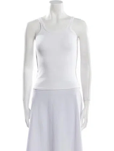 Pre-owned Anine Bing Scoop Neck Sleeveless Top In White