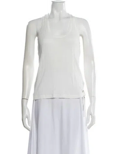 Pre-owned Anine Bing Scoop Neck Sleeveless Top In White