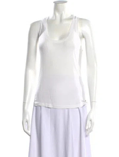 Pre-owned Anine Bing Scoop Neck Sleeveless Top In White