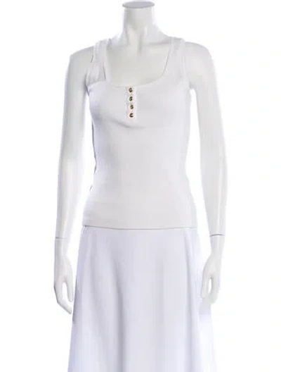 Pre-owned Anine Bing Scoop Neck Sleeveless Top In White