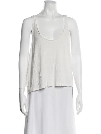 Pre-owned Anine Bing Scoop Neck Sleeveless Top In White