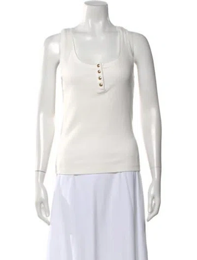 Pre-owned Anine Bing Scoop Neck Sleeveless Top In White