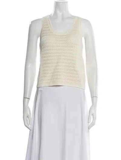 Pre-owned Anine Bing Scoop Neck Sleeveless Top In Yellow