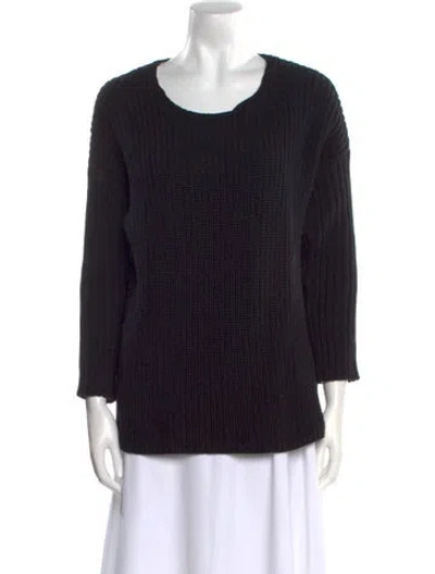 Pre-owned Anine Bing Scoop Neck Sweater In Black