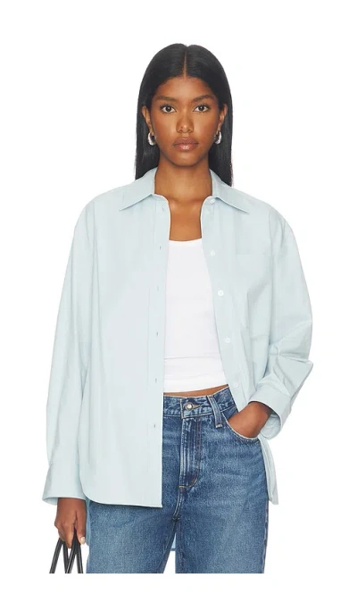 Anine Bing Scott Shirt In Baby Blue