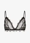 Anine Bing Sheer Lace Bra In Black