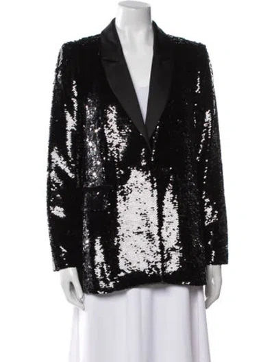 Pre-owned Anine Bing Sequin Evening Jacket In Black