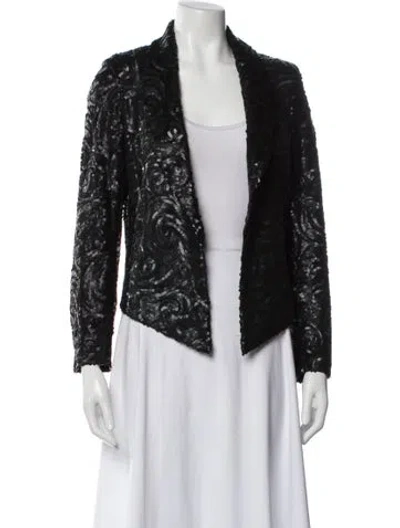 Pre-owned Anine Bing Sequin Evening Jacket In Black