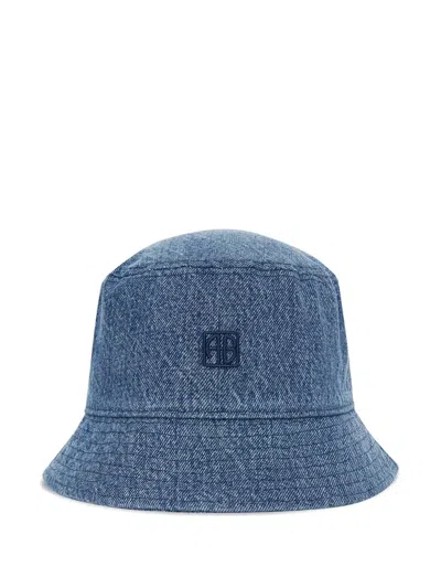 Anine Bing Shadow Blue Fischerhut Mit Logo