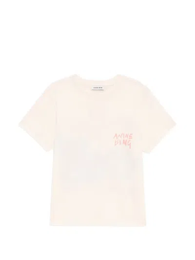 Anine Bing Shelley Graphic-print T-shirt In Neutral