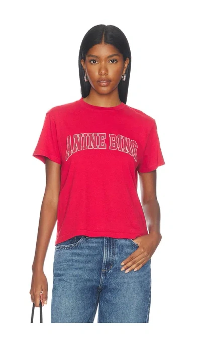 Anine Bing Shelley Tee In Red