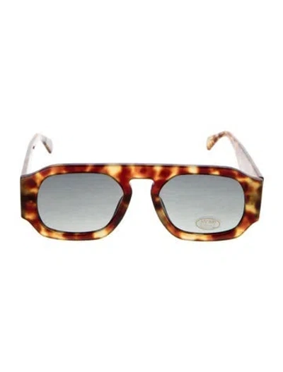 Pre-owned Anine Bing Shield Gradient Sunglasses In Brown