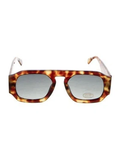 Pre-owned Anine Bing Shield Gradient Sunglasses In Brown