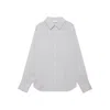 Anine Bing Essie Striped Cotton Shirt In Gray