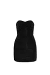 Anine Bing Ravine Ruched Mini Dress In Black