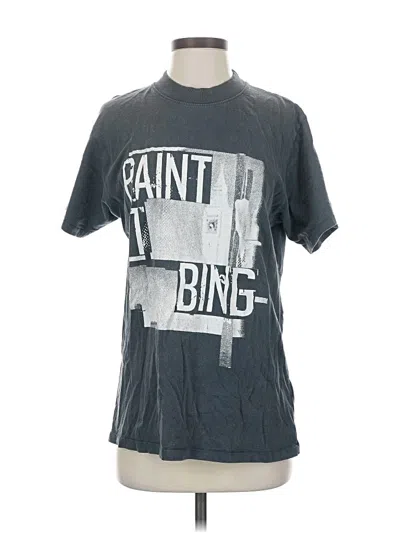 Pre-owned Anine Bing Short Sleeve T-shirt In Gray
