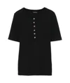 Anine Bing Striped Long Sleeve Tshirt In Black