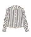 Anine Bing Striped Pocket Shirt In Neutral