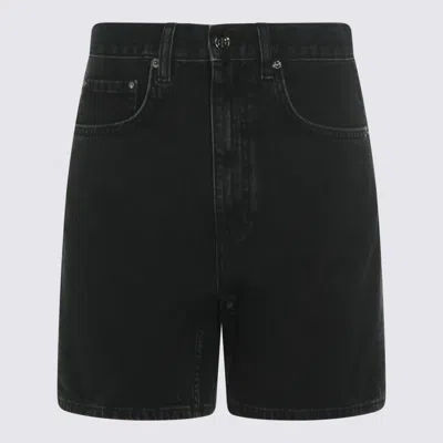 Anine Bing Shorts Blacks And Greys In Blue