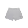 Anine Bing Framed Monogram Kam Shorts With Tailored Fit In Grey