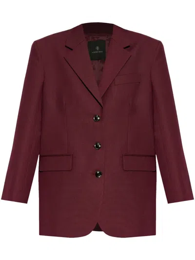 Anine Bing Shoulder Pad Blazer In Rot