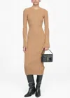 Anine Bing Sia Dress In Brown In Brown
