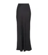 Anine Bing Bar Fluted Silk Skirt In Black