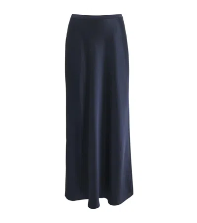 Anine Bing Silk Bar Maxi Skirt In Blue