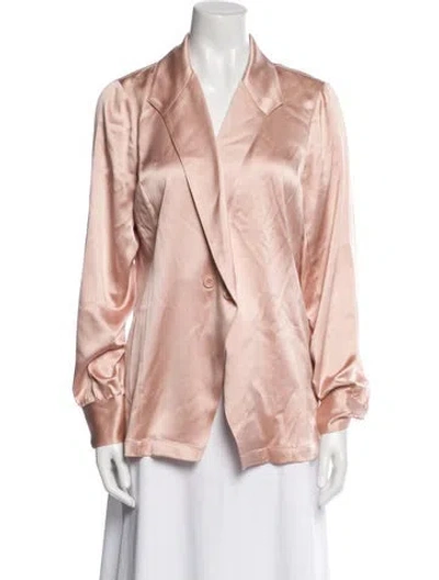 Pre-owned Anine Bing Silk Blazer In Pink