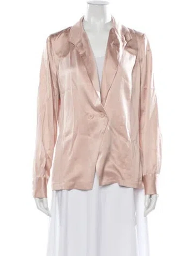 Pre-owned Anine Bing Silk Blazer In Pink