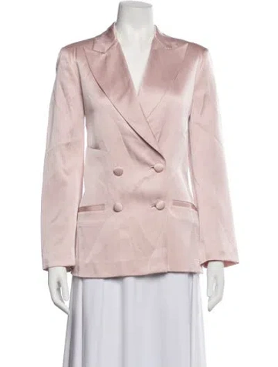 Pre-owned Anine Bing Silk Blazer In Pink