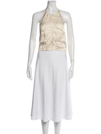 Pre-owned Anine Bing Silk Halterneck Top W/ Tags