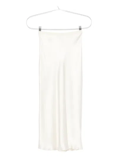 Anine Bing Silk High-rise Skirt In White