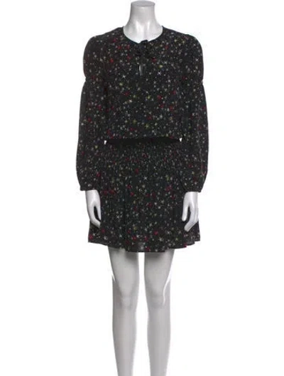 Pre-owned Anine Bing Silk Knee-length Dress In Black