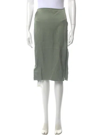 Pre-owned Anine Bing Silk Knee-length Skirt In Green