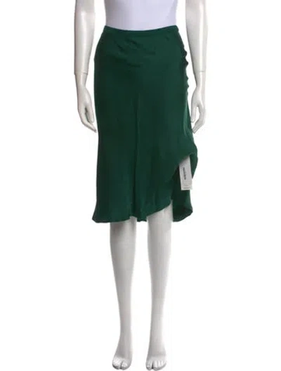 Pre-owned Anine Bing Silk Knee-length Skirt In Green