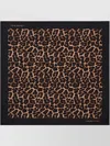 Anine Bing Silk Leopard Print Scarf Square Shape