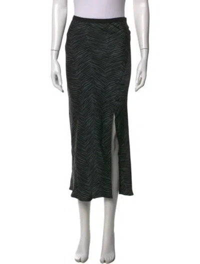 Pre-owned Anine Bing Silk Long Skirt In Black