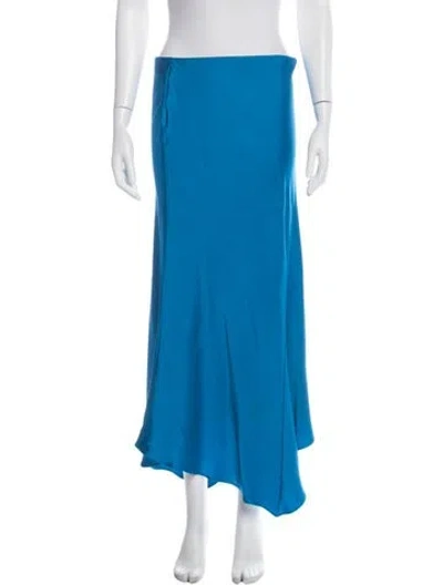 Pre-owned Anine Bing Silk Long Skirt In Blue