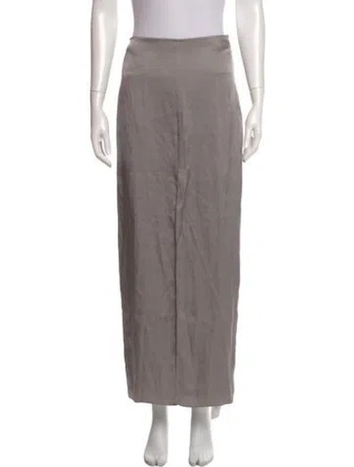 Pre-owned Anine Bing Silk Long Skirt In Gray