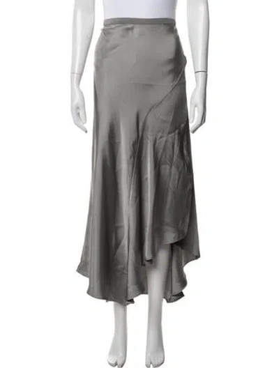 Pre-owned Anine Bing Silk Long Skirt In Gray