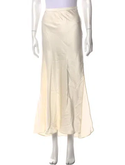 Pre-owned Anine Bing Silk Long Skirt In Neutral