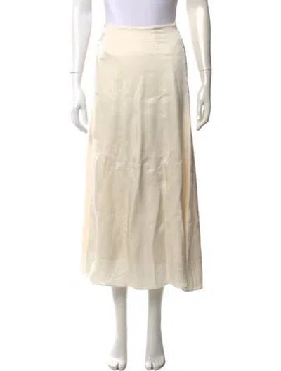 Pre-owned Anine Bing Silk Long Skirt In Neutral