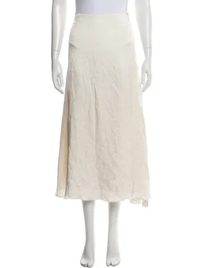 Pre-owned Anine Bing Silk Long Skirt In Neutrals